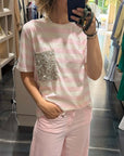 T-shirt Riga Taschino Paillettes Dixie Donna Art. T262A156
