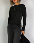 T-shirt Girocollo Cucitura Contrasto NouConcept Donna Art. N-T106-17000
