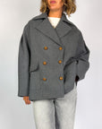 Peacoat Doppio Petto Maniche Ampie NouConcept Donna Art. N-J93-17000