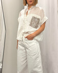 Camicia Tasca Paillettes Donna Dixie Art. C881A174