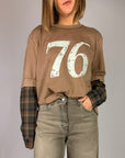 T-shirt con Manica Check Susy Mix Donna Art. I266177
