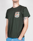 T-shirt taschino V2 Art. TUCL shown on a model, featuring a pocket with a floral design and a relaxed fit.