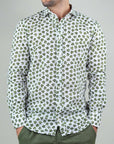 Camicia Bastoncino Misto Lino Fantasia Art. B4299