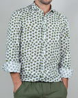 Camicia Bastoncino Misto Lino Fantasia Art. B4299