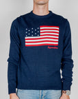 Maglione Superculture Girocollo Bandiera Usa Jaquard Art. AK7021