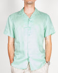 Camicia collo Bowling manica corta Puro Lino Gianni Lupo Art.GL7658S-S26