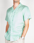 Camicia collo Bowling manica corta Puro Lino Gianni Lupo Art.GL7658S-S26