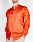 Camicia coreana Puro Lino Gianni Lupo Art. GL7620S-S26