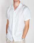 Camicia collo Bowling manica corta Puro Lino Gianni Lupo Art.GL7658S-S26