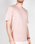 T-shirt cotone fiammato collo taglio vivo Gianni Lupo Art. GL1053F-S26