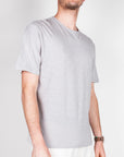 T-shirt cotone fiammato collo taglio vivo Gianni Lupo Art. GL1053F-S26