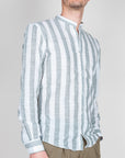 Camicia Misto lino collo coreana riga larga Over D Art. OC1S2S6C15