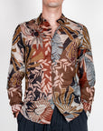 Camicia fiori mussola di cotone manica lunga BL11 Art. 42361030