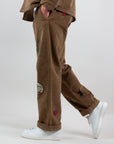 Pantalone Chino Over Velluto con Stampe Clark Art. BOBBY/S-T618