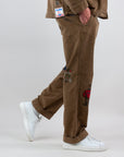 Pantalone Chino Over Velluto con Stampe Clark Art. BOBBY/S-T618