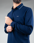 Polo Logo Bordo contrasto Sun68 Uomo Art. A44104