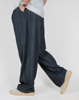 Pantalone fondo ampio righe misto lana I'm Brian Art. PA3908