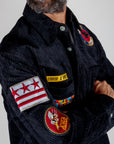 Overshirt Velluto Boxy Fit con Patch Berna Art. BERNA M 262353