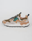 Sneakers Flower Mountain Art. YAMANO 3 MAN - Sneakers in suede e tessuto tecnico Uomo-Verde Militare