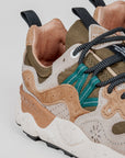 Sneakers Flower Mountain Art. YAMANO 3 MAN - Sneakers in suede e tessuto tecnico Uomo-Verde Militare