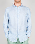 Camicia Misto Lino riga stretta Gianni Lupo Art. GL7828S