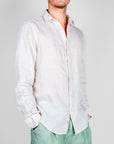 Camicia Misto Lino riga stretta Gianni Lupo Art. GL7828S