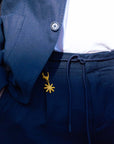 Completo blu in lino lavato Manuel Ritz