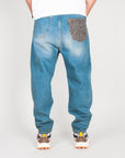 Jeans Tapered con toppe Over D Art. OH1F2W6D80
