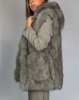 Gilet Cappuccio Ecopelliccia Eleh Donna Art. EFW260130