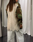Camicia Militare Vintage Schiena Macrame Donna Philia Loft Art. R02L0698