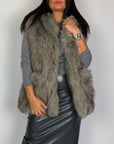 Gilet Cappuccio Ecopelliccia Eleh Donna Art. EFW260130