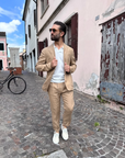 Abito beige in lino lavato Manuel Ritz