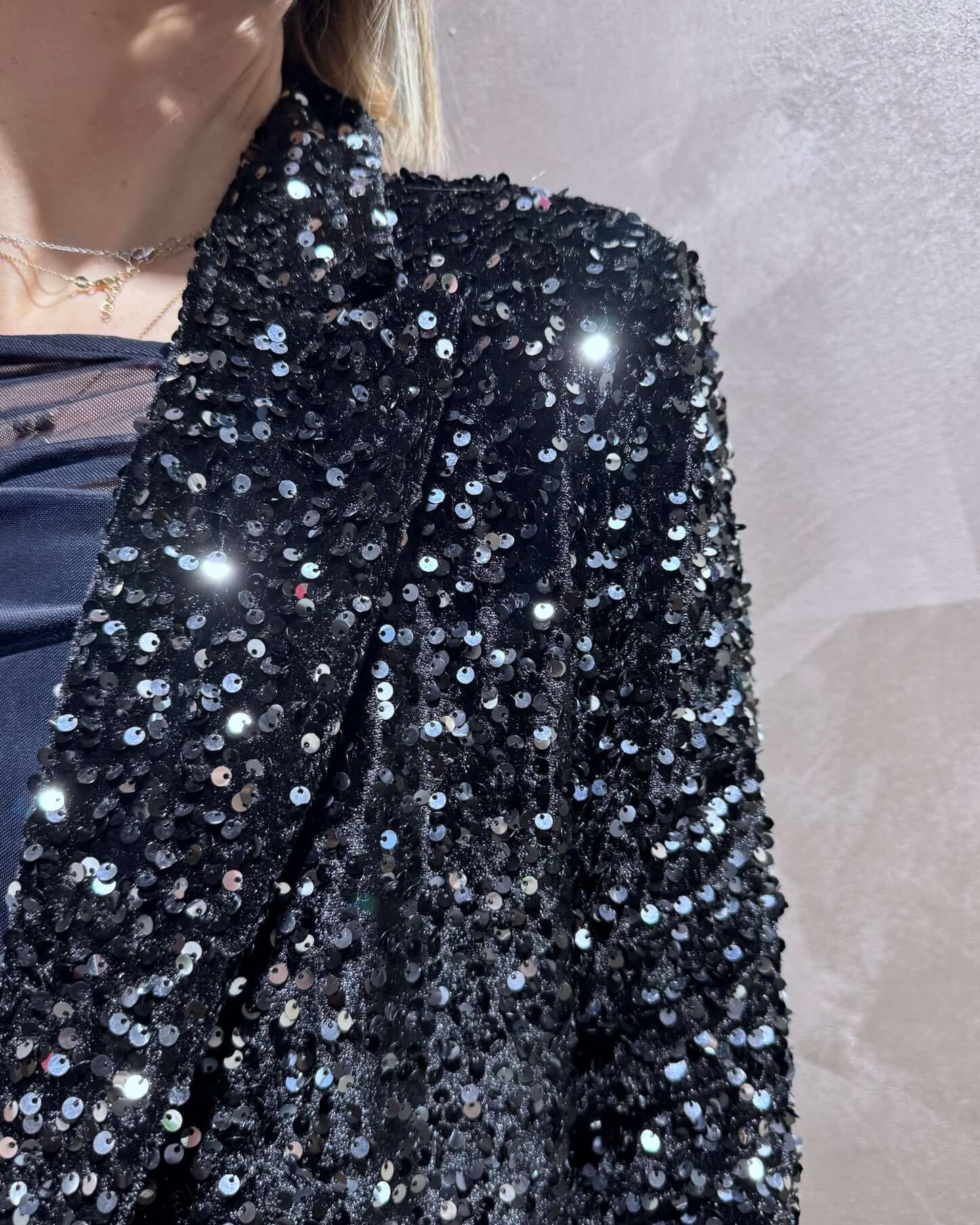 Glitter Completo Giacca E Pantalone Paillettes Outfit Con Giacca