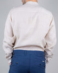 Camicia Puro Lino Collo Coreana Gianni Lupo Art. GL7620S-S25