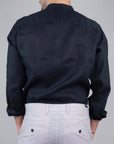 Camicia Puro Lino Collo Coreana Gianni Lupo Art. GL7620S-S25