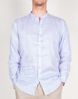 Camicia coreana Puro Lino Gianni Lupo Art. GL7620S-S26