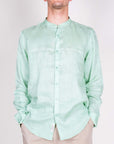 Camicia coreana Puro Lino Gianni Lupo Art. GL7620S-S26