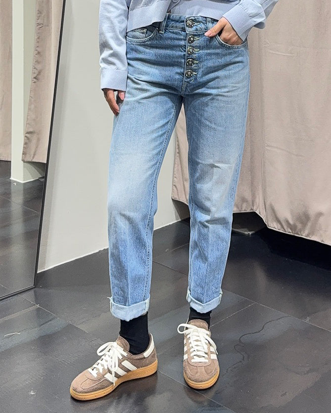 Jeans Vittorio Jeans Dondup Con Bottoni Gioiello Koons Relaxed Fit