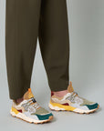 Sneakers Flower Mountain Art. YAMANO 3 MAN - Sneakers in suede e tessuto tecnico Uomo Verde-Giallo
