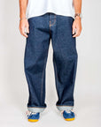 Jeans Huge Uomo Rinse Denim Amish Art, 100% Cotone, taglia 32, jeans uomo denim ristretto.