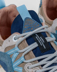 Sneakers Flower Mountain Art. YAMANO 3 Man- Sneakers in suede e Nylon Uomo Navy Blue- Kaki