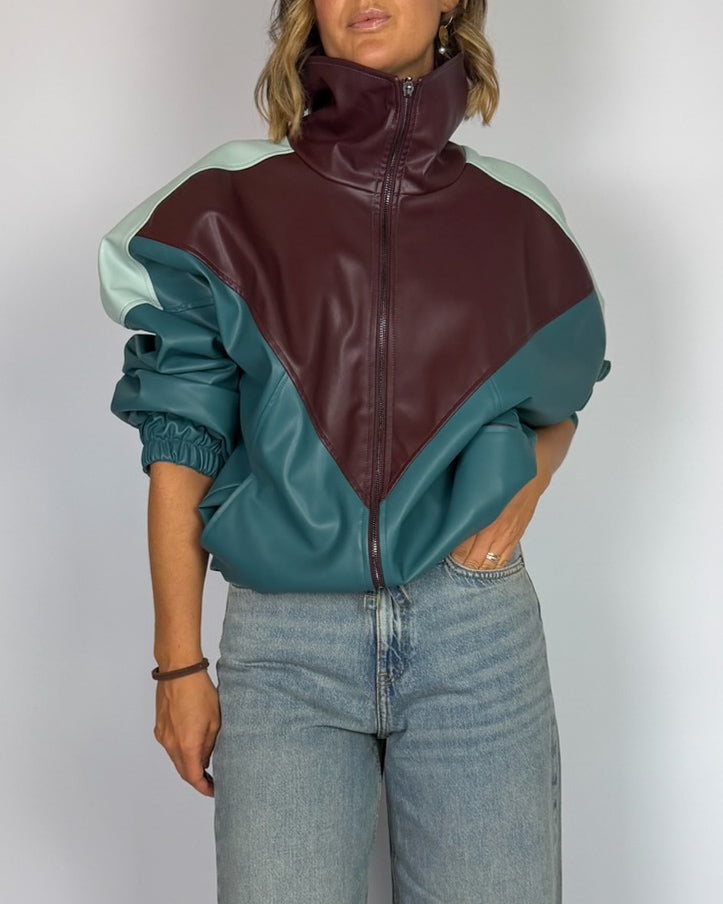 Giubbino Tricolore Ecopelle HaveONE Donna Art. KVS-R096