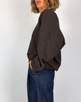 Felpa Girocollo Interrotto ScolloV NouConcept Donna Art. N-F2606-17217