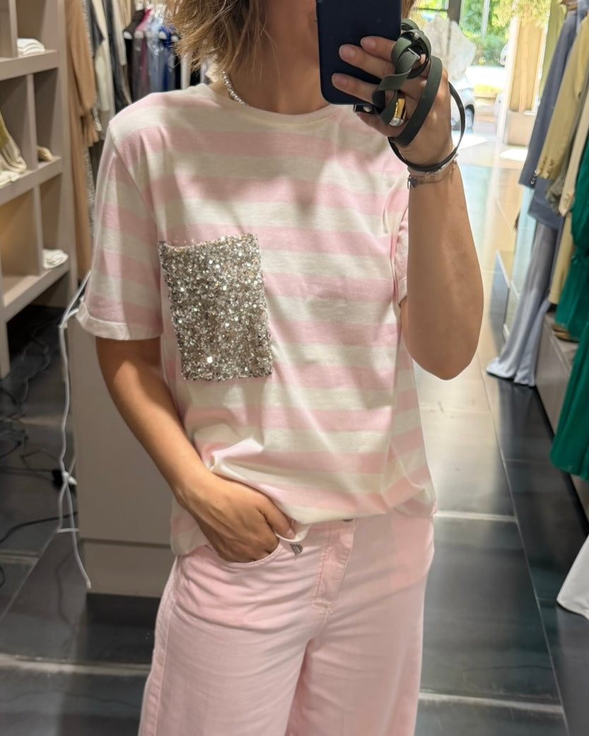 T-shirt Riga Taschino Paillettes Dixie Donna Art. T262A156