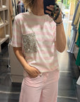 T-shirt Riga Taschino Paillettes Dixie Donna Art. T262A156