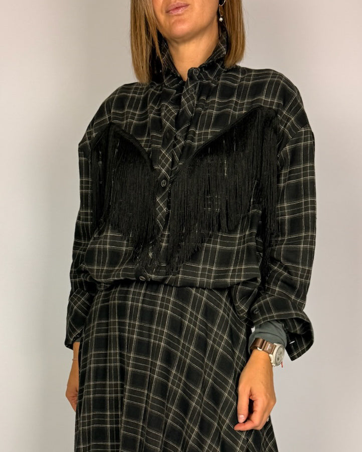 Camicia Quadro Frangia Tensionein Donna Art. 27C6416