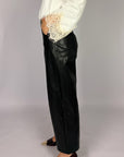 Pantalone Ecopelle Cintura Tensionein Donna Art. W26P660