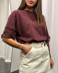 T-shirt Profilo Manica Macrame  Susy Mix Art. 2730