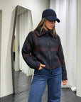 Cardigan Quadro Zip Susy Mix Donna Art.  61531