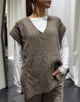 Gilet Maglia ScolloV Motel Donna Art. 14255SM